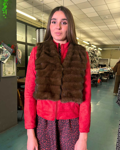 Gilet Visone corto