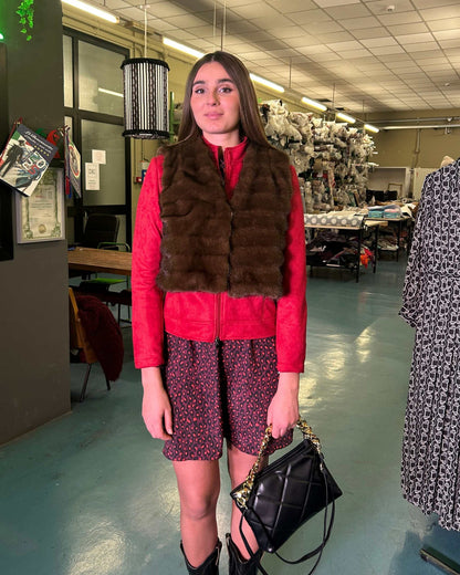 Gilet Visone corto